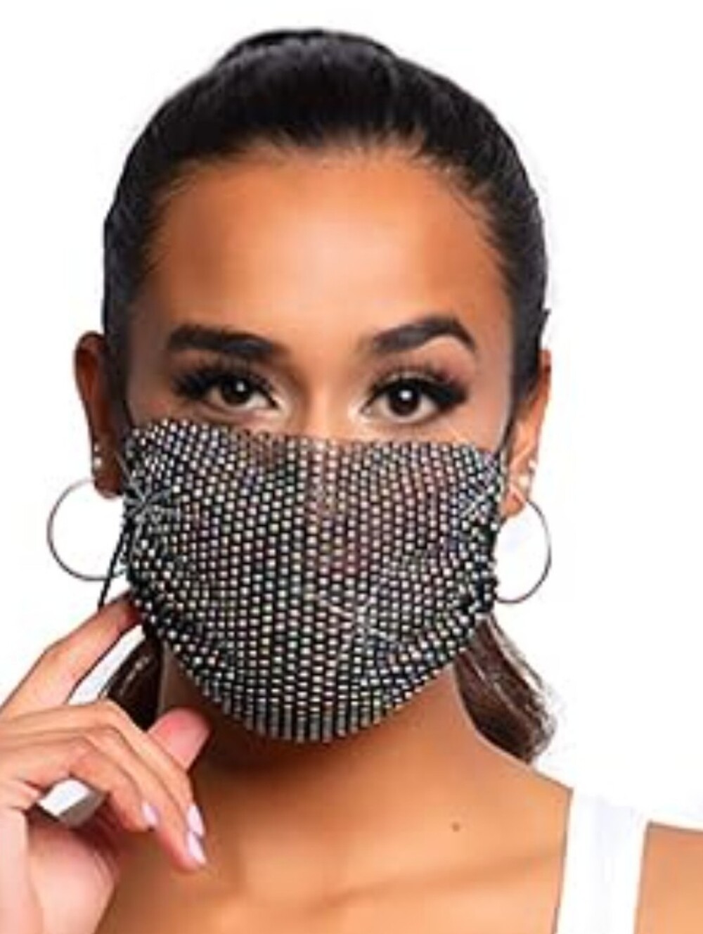 2 Rhinestone Face Masks - Picture 9 of 10
